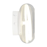 Tarsia LED Glass Wall Light – Matt White