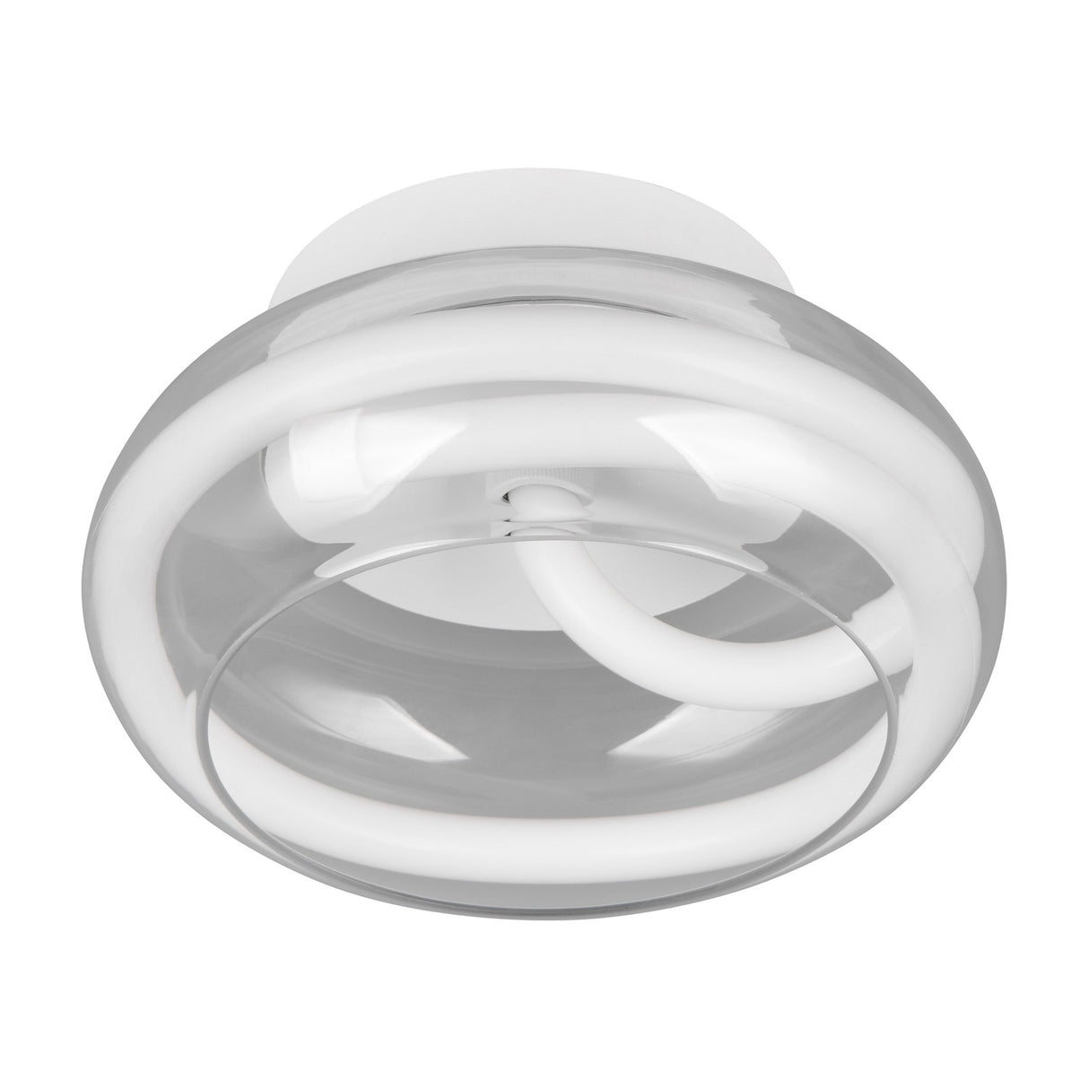 Tarsia LED Glass Wall Light – Matt White