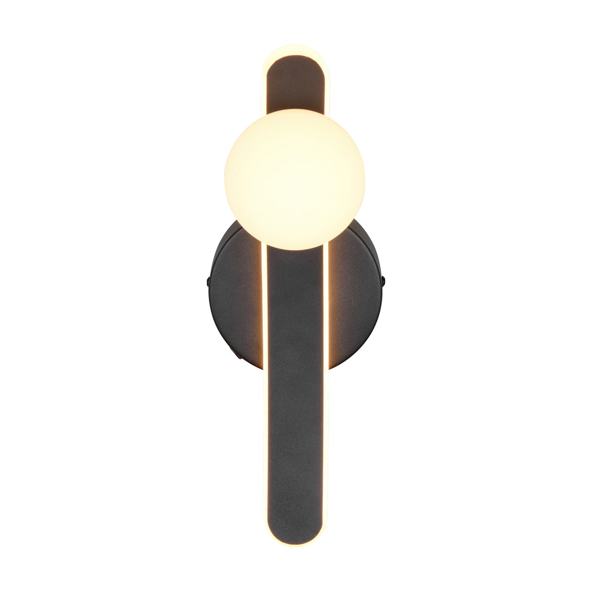 Napoli LED Glass Wall Light – Matt Black