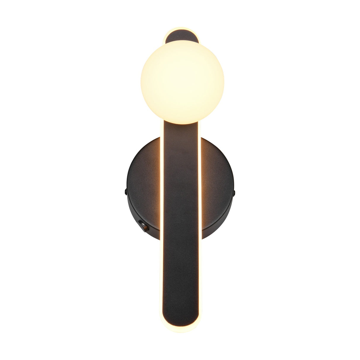 Napoli LED Glass Wall Light – Matt Black