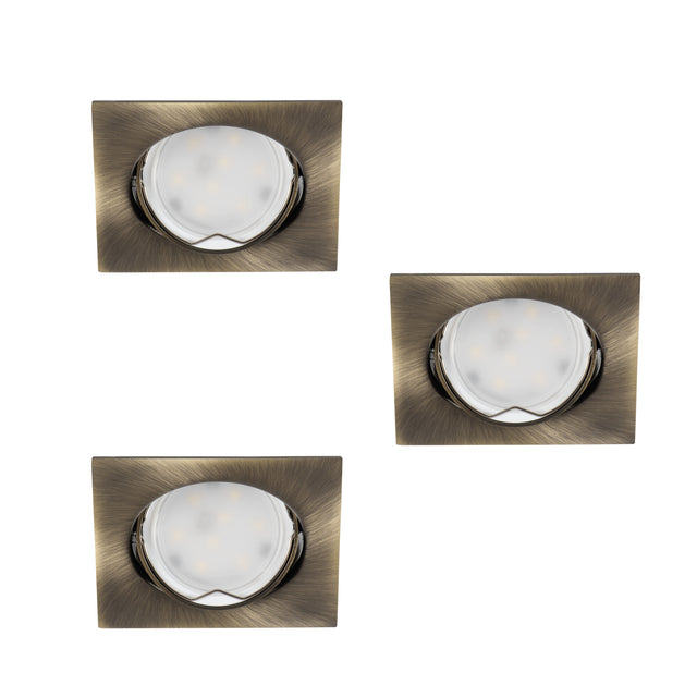 TRIBIS II AB 10W GU10 Recessed Spotlight - Patinated Brass