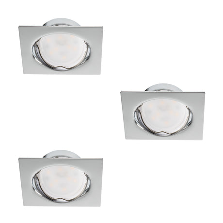 TRIBIS II 10W GU10 LED Spotlight Adjustable Square - Chrome