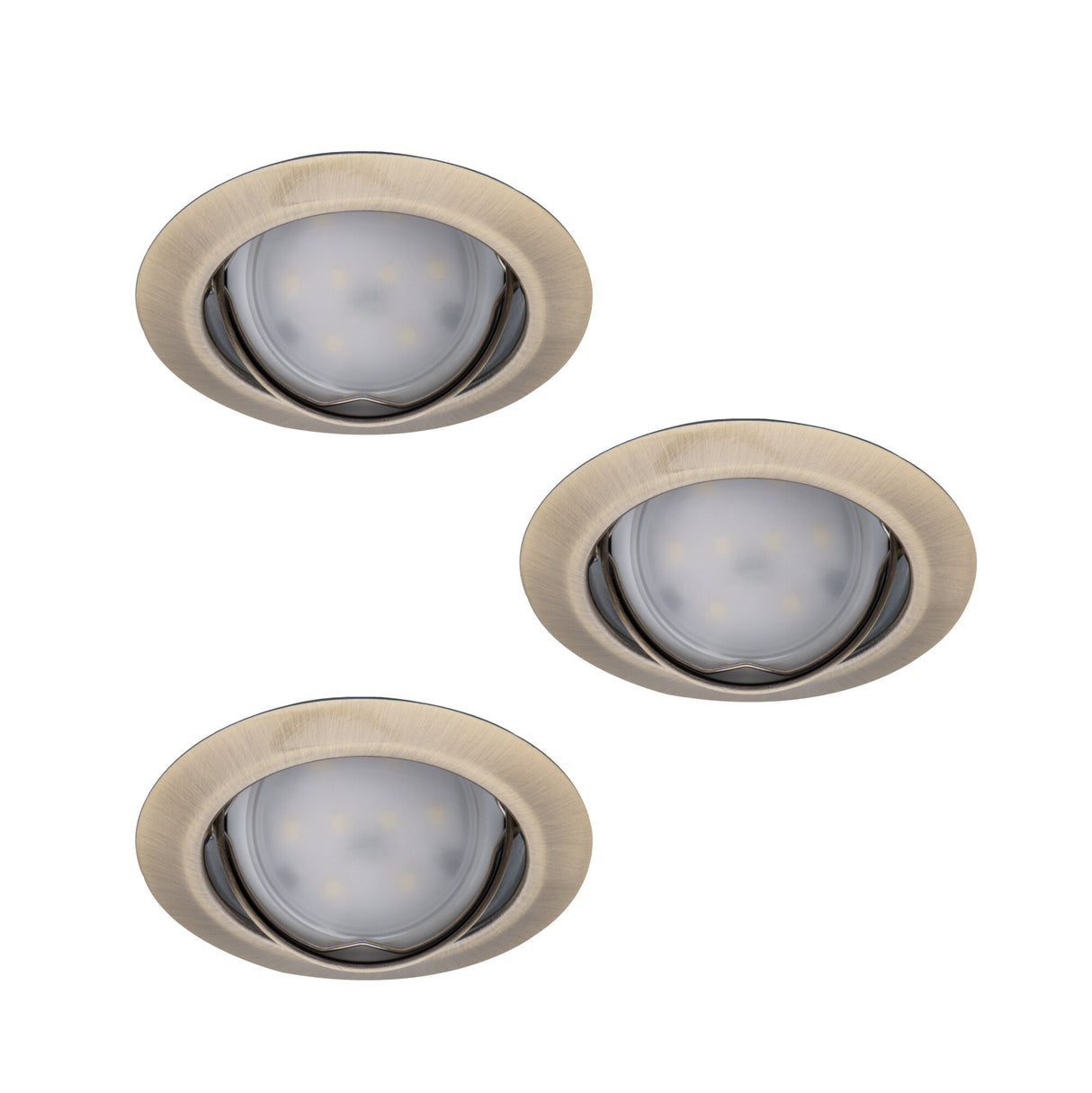 Tribis II AB GU10 Recessed Downlight - Patinated Brass