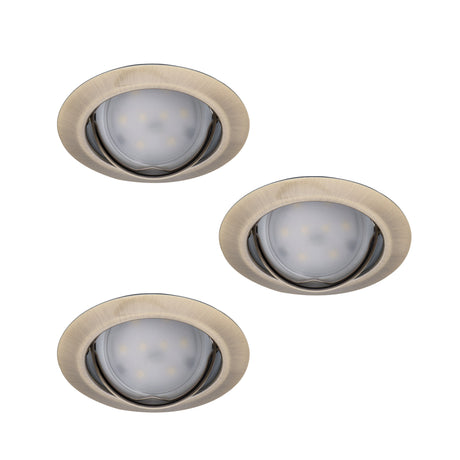 Tribis II AB GU10 Recessed Downlight - Patinated Brass