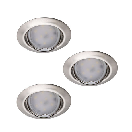Tribis II C/M GU10 Recessed Downlight - Matte Chrome