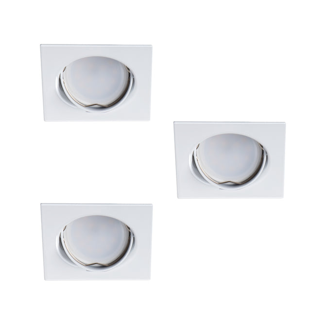 TRIBIS II GU10 Recessed Spotlight Square Adjustable - White