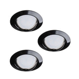 Tribis II Round GU10 Recessed Downlight - Black