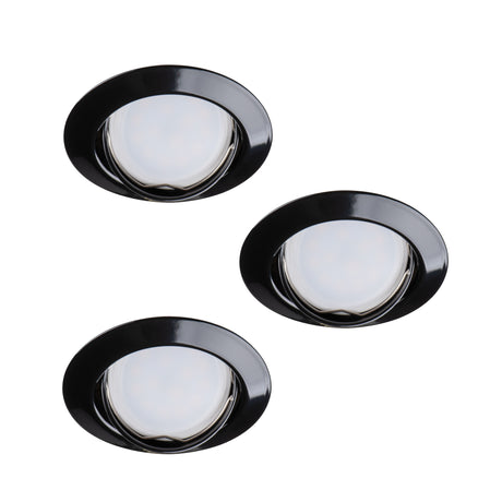 Tribis II Round GU10 Recessed Downlight - Black