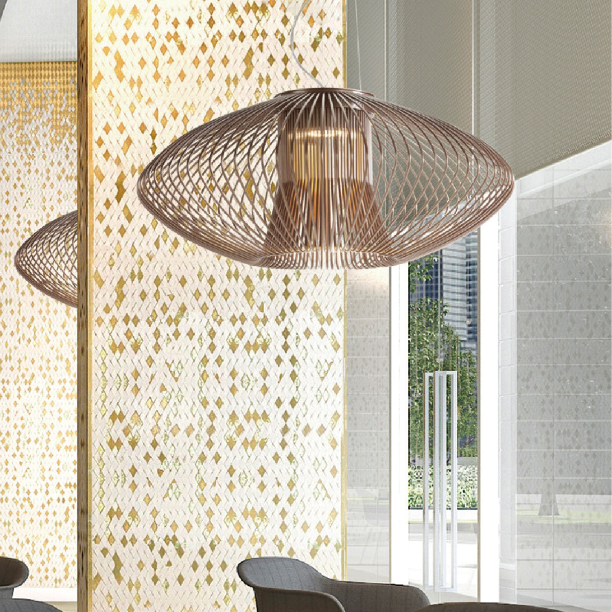 Impossible Oval Pendant Light 85cm