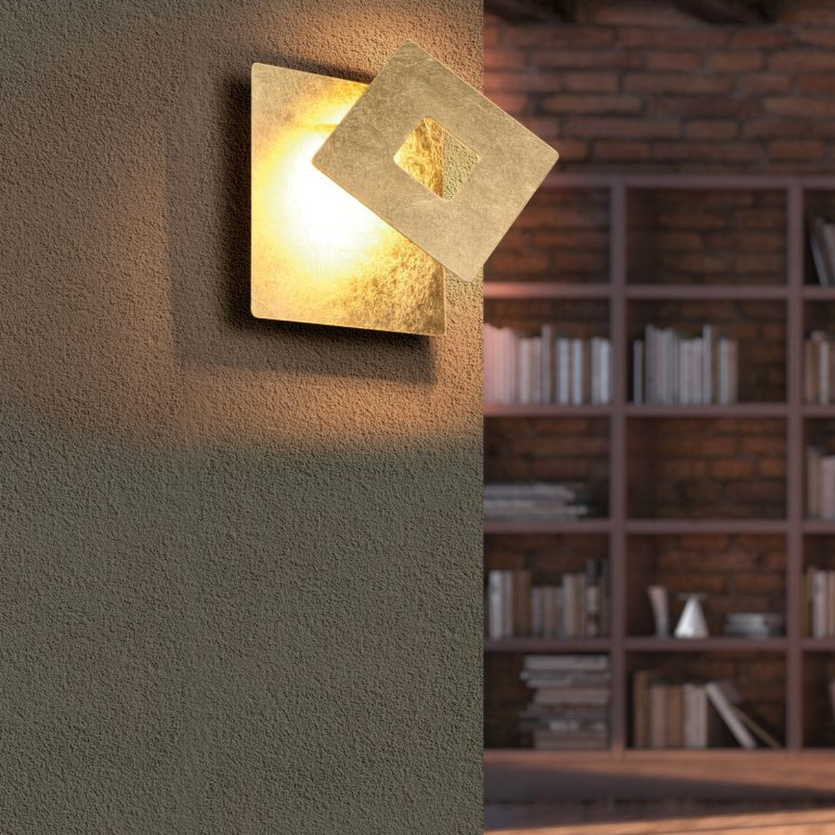 Leano LED Square Wall Light – Gold