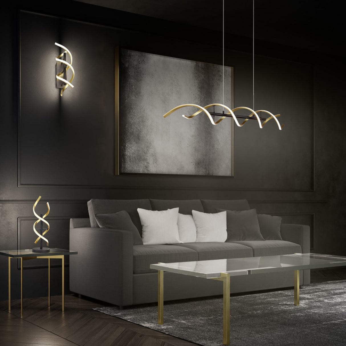 Sequence LED Wall Light – Satin Brass