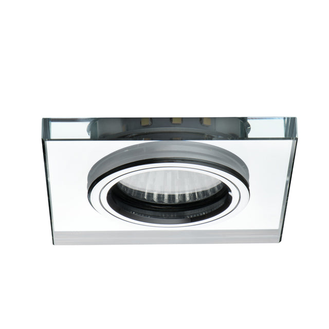 Soren 20W Square GU10 Recessed Downlight Daylight - Silver