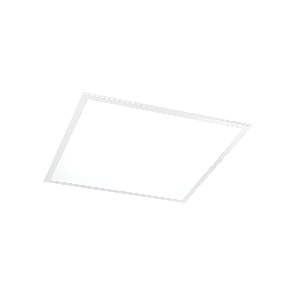 The Omera LED Recessed Downlight, featuring a white frame and emitting a gentle, uniform glow at 4000K, stands out against the plain white background. Its sleek and modern design is complemented by its CRI90 rating.