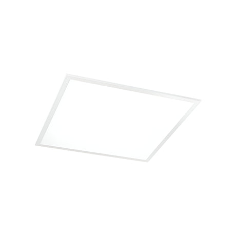 The Omera LED Recessed Downlight, featuring a white frame and emitting a gentle, uniform glow at 4000K, stands out against the plain white background. Its sleek and modern design is complemented by its CRI90 rating.