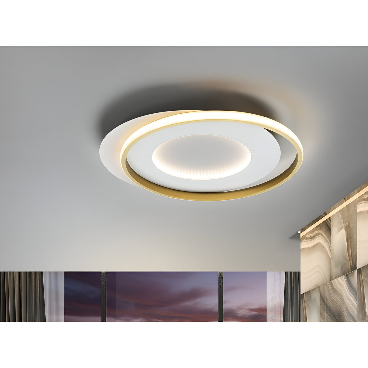 Limbos LED Flush Light 40W 3000K - White/Gold