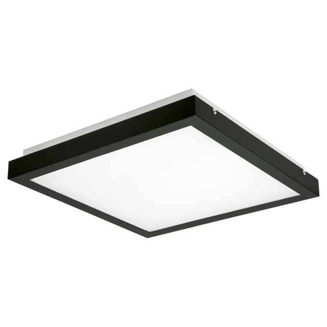 Tybia 410x410 38W LED Ceiling Light with PIR Sensor - Black