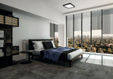 Tybia 410x410 38W LED Ceiling Light with PIR Sensor - Black