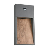Salmon LED PIR Outdoor Wall Light – Wood Effect