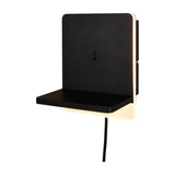 Fairfield LED USB Square Wall Light – Matt Black