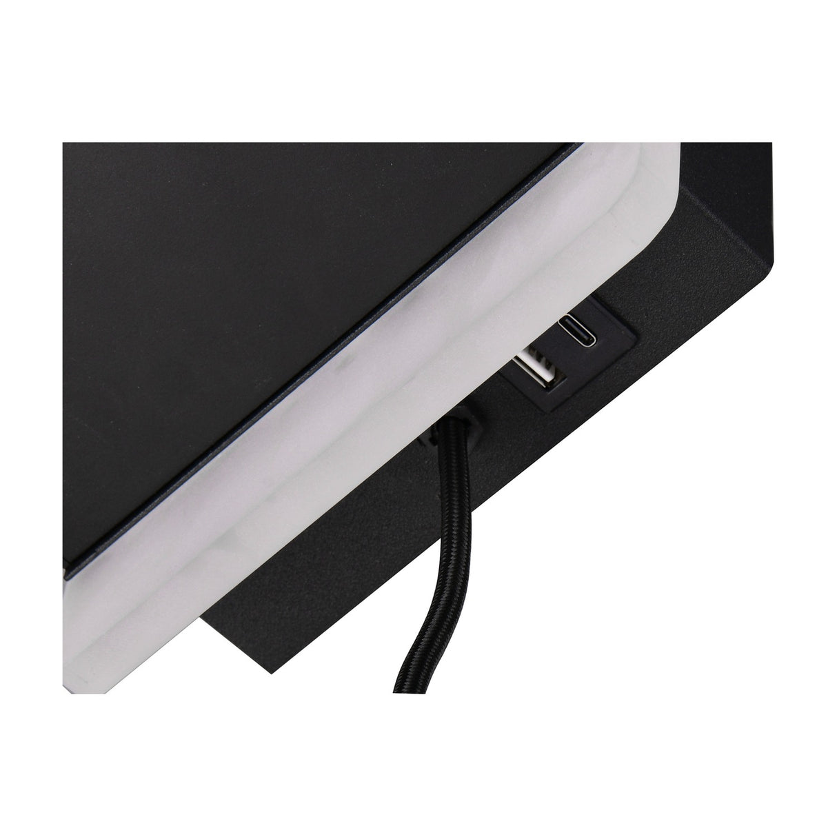 Fairfield LED USB Square Wall Light – Matt Black