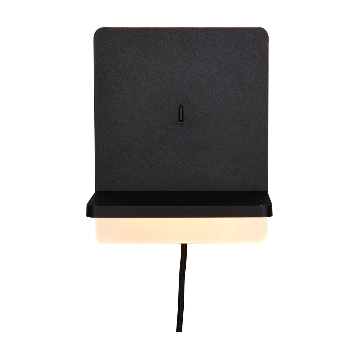 Fairfield LED USB Square Wall Light – Matt Black