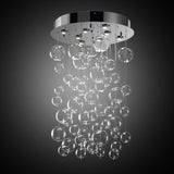 Bolero 8 Light Round Drop Glass Bubble Chandelier 110cm