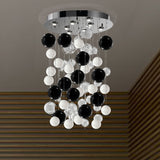 Bolero 12 Light Drop Glass Bubble Chandelier 110cm