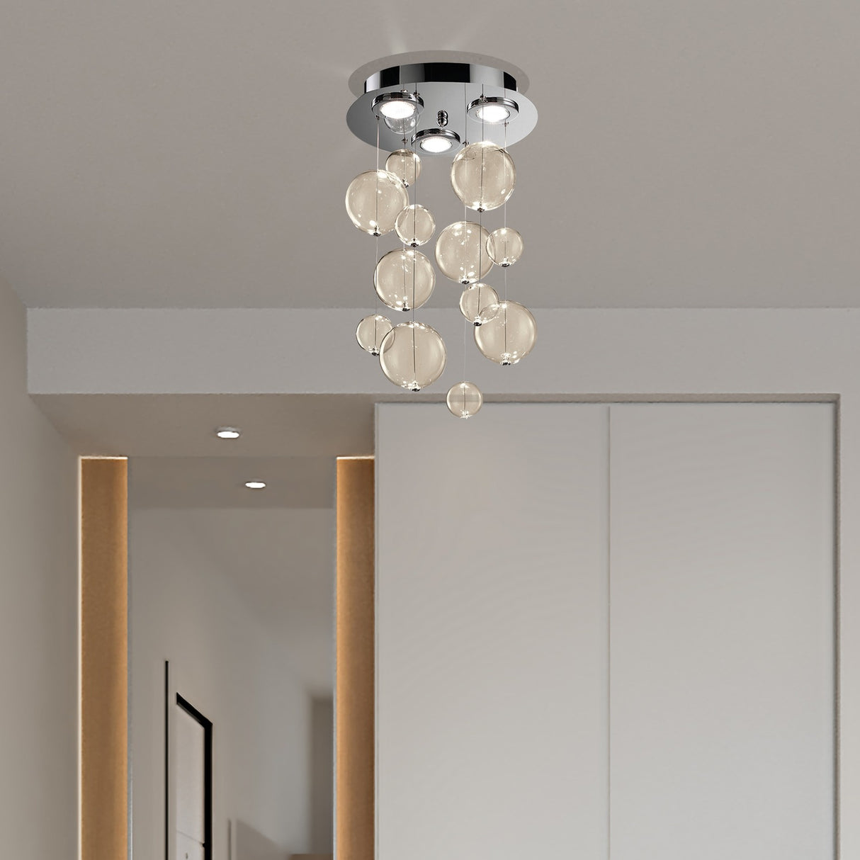 Bolero 3 Light Glass Bubble Chandelier