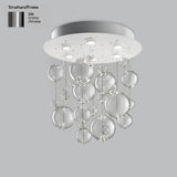 Bolero 6 Light Round Drop Glass Bubble Chandelier 70cm