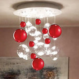 Bolero 6 Light Round Drop Glass Bubble Chandelier 70cm
