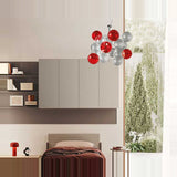 Atom 3 Light Globe Glass Chandelier