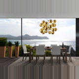 Atom 8 Light Globe Glass Chandelier