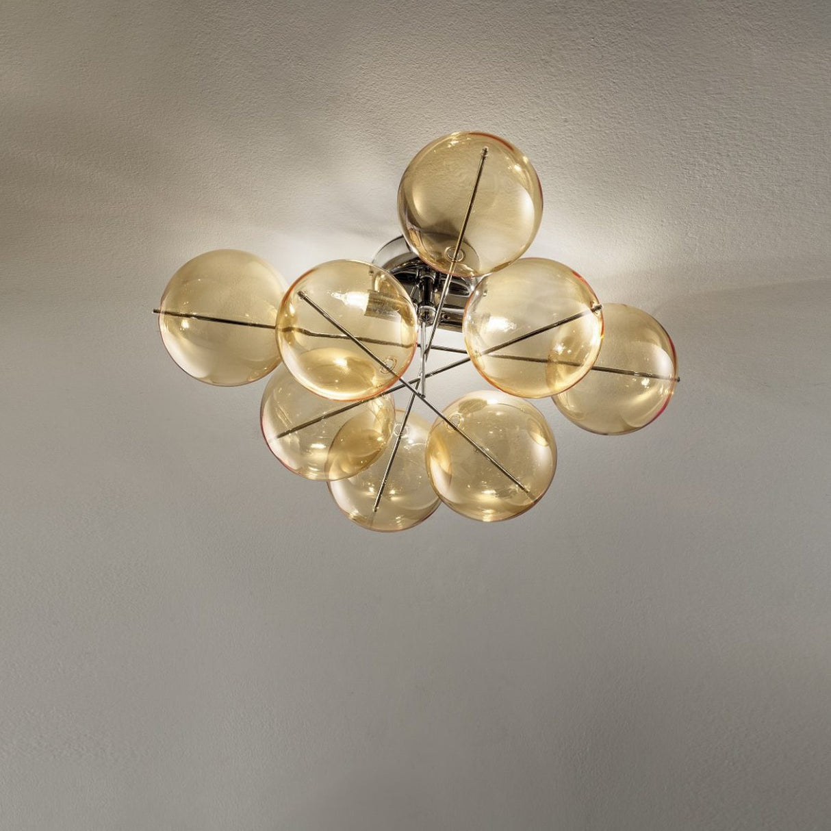 Atom 2 Light Globe Glass Ceiling Light