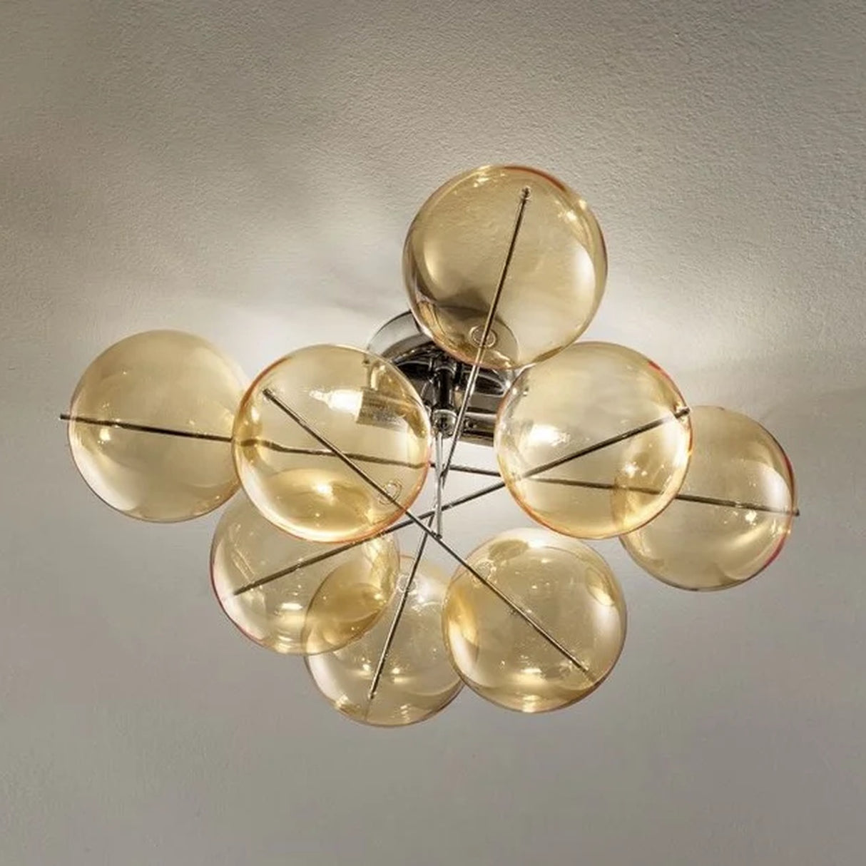 Atom 2 Light Globe Glass Ceiling Light