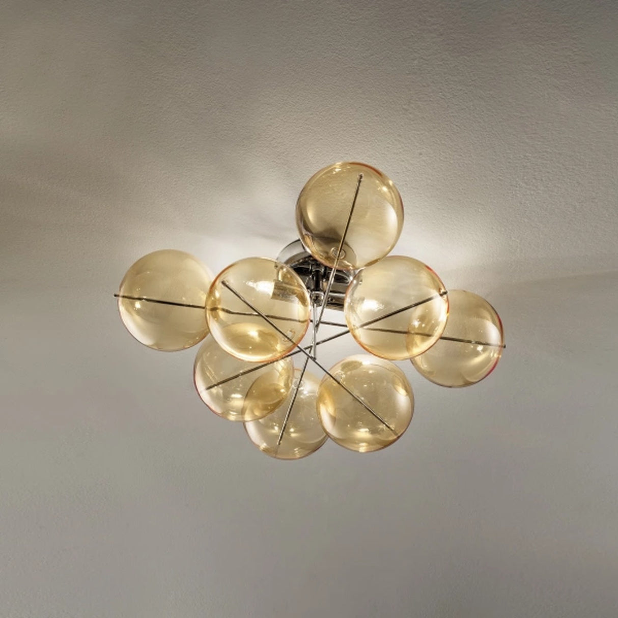 Atom 2 Light Globe Glass Ceiling Light