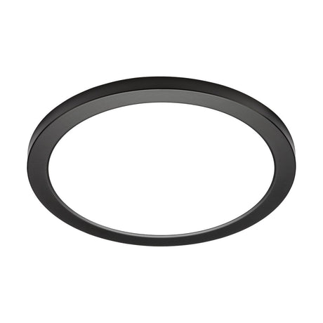 The CPL24 Matt Black Bezel LED ceiling light fixture boasts a magnetic bezel along with a sleek, modern design. Its thin matt black rim and white center make it an ideal addition to contemporary interiors.