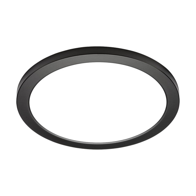 The CPL24 Matt Black Bezel LED ceiling light fixture boasts a magnetic bezel along with a sleek, modern design. Its thin matt black rim and white center make it an ideal addition to contemporary interiors.