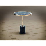 Dekala Stainless Steel & Marble Side Table - Black & Gold