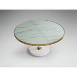 Dekala Stainless Steel & Marble Coffee Table - White & Gold