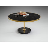 Dekala Stainless Steel & Marble Coffee Table - Black & Gold