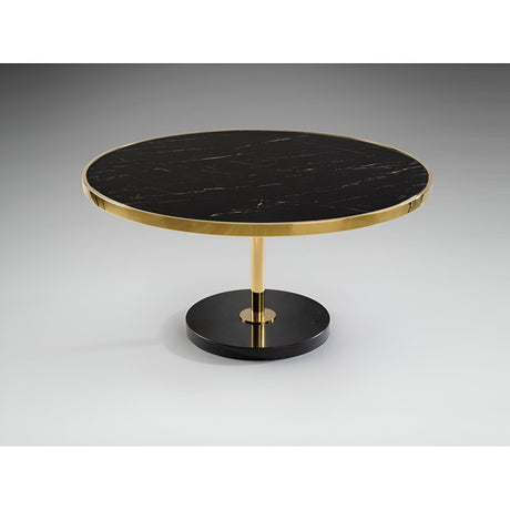 Dekala Stainless Steel & Marble Coffee Table - Black & Gold