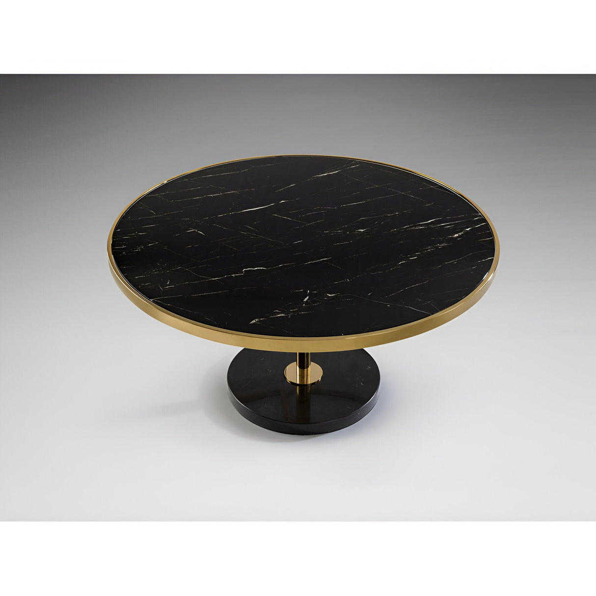 Dekala Stainless Steel & Marble Coffee Table - Black & Gold