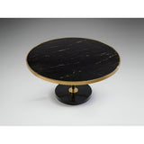 Dekala Stainless Steel & Marble Coffee Table - Black & Gold