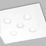 Dado 5 Light Glass Ceiling Light