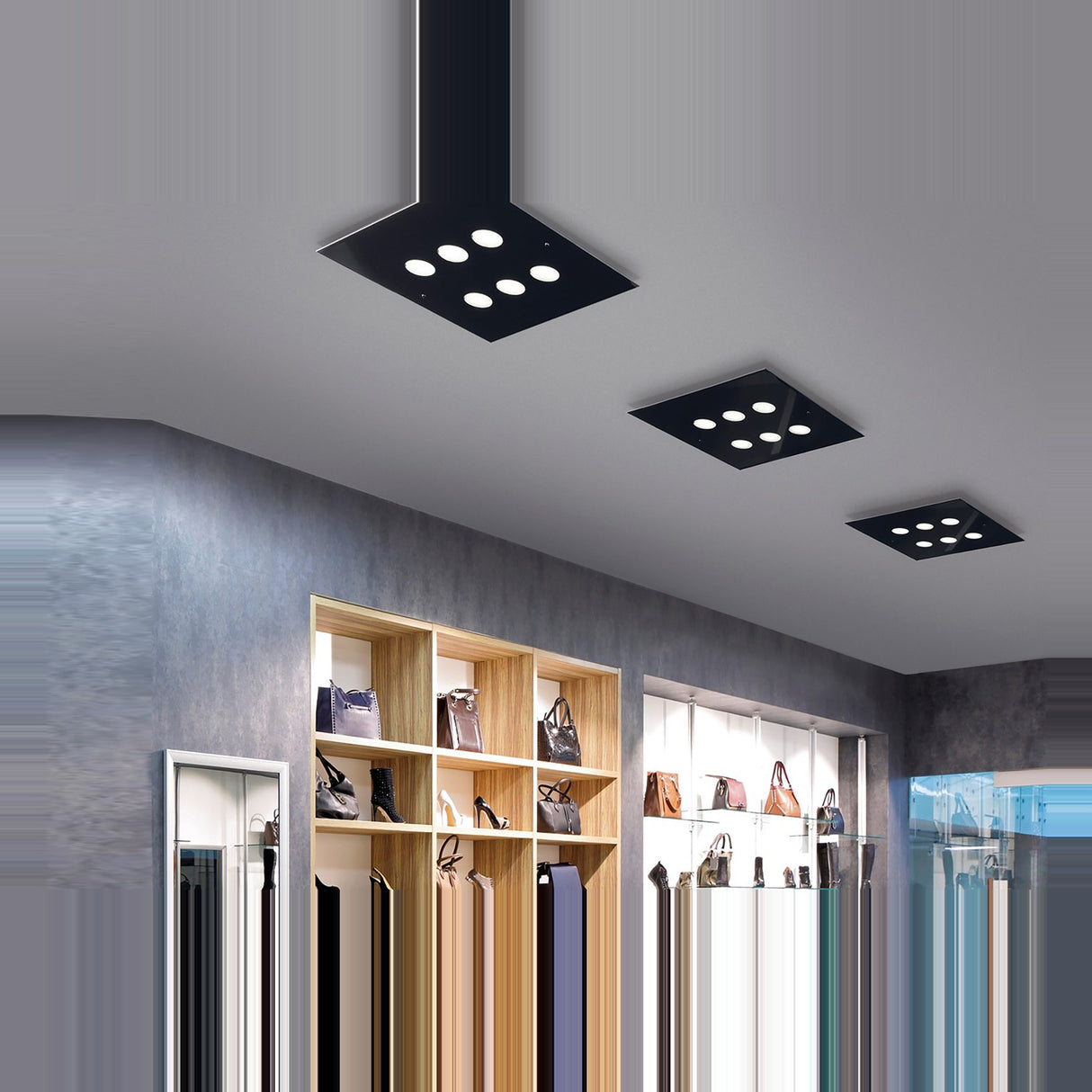 Dado 6 Light Glass Ceiling Light