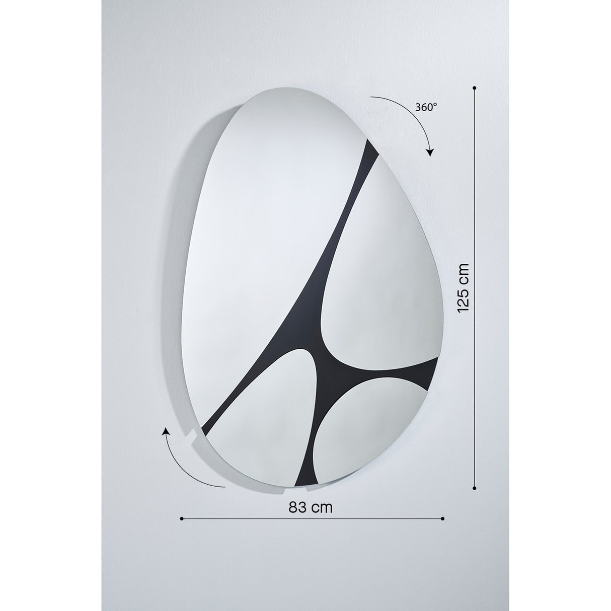 Pebbles Sculpted Boulder Wall Mirror 125cm