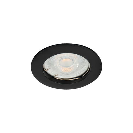 Vidi B 5514 GX5.3 Round Recessed Downlight - Black Matt