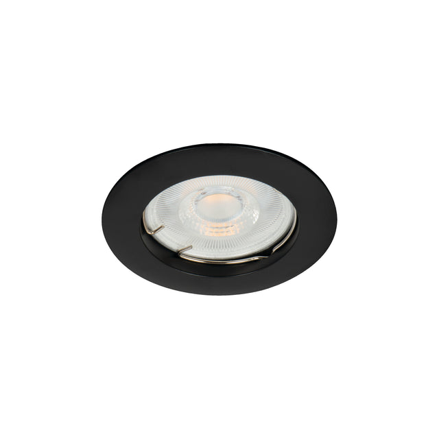 Vidi B 5514 GX5.3 Round Recessed Downlight - Black Matt