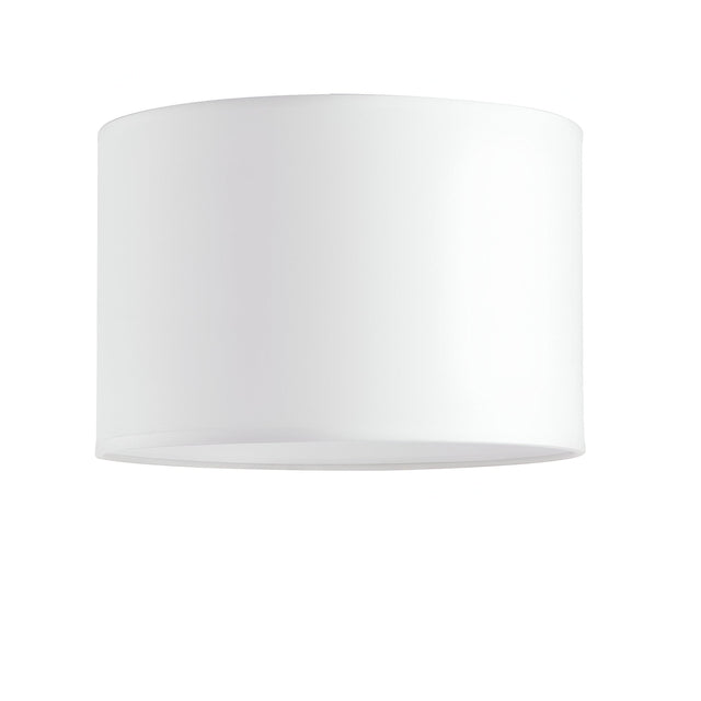 The Aethera Cylinder Lampshade - White, 30cm, offers a sleek and modern design with its plain white appearance, making it a perfect fit for any décor. Its minimalist aesthetic complements any space with effortless elegance.