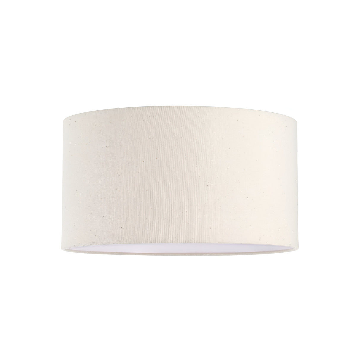 An Aethera Cylinder Lampshade in beige, measuring 70cm, with a smooth finish is displayed against a plain white background. The lampshade features a minimalist design without any patterns or embellishments.
